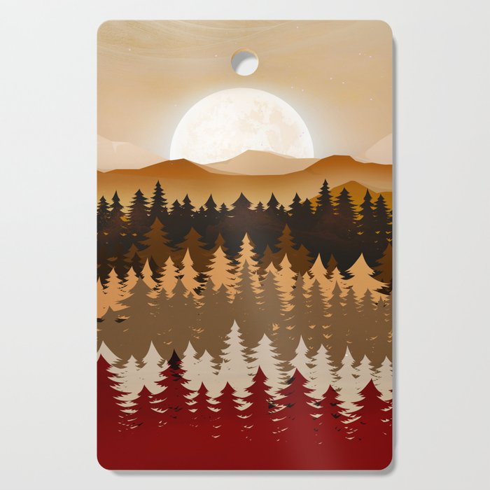 Pines in the moonlight Cutting Board
