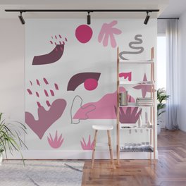 Pink Beach Vibes Matisse Inspired Wall Mural