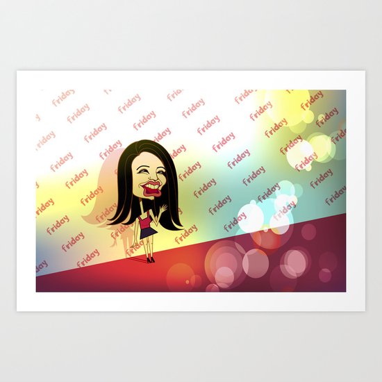 Rebecca Black Hits the Red Carpet Art Print
