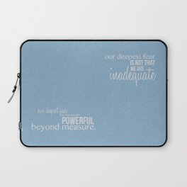 Our Deepest Fear - Coach Carter - Quote Poster Laptop Sleeve