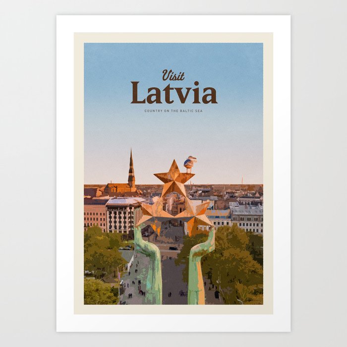 Visit Latvia Art Print
