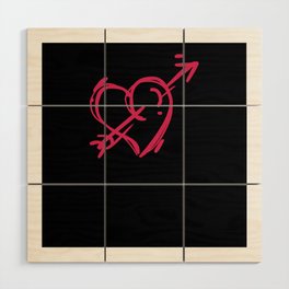 Heart arrow Wood Wall Art