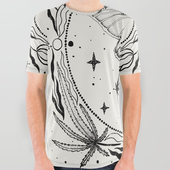 Luna Moth III All Over Graphic Tee