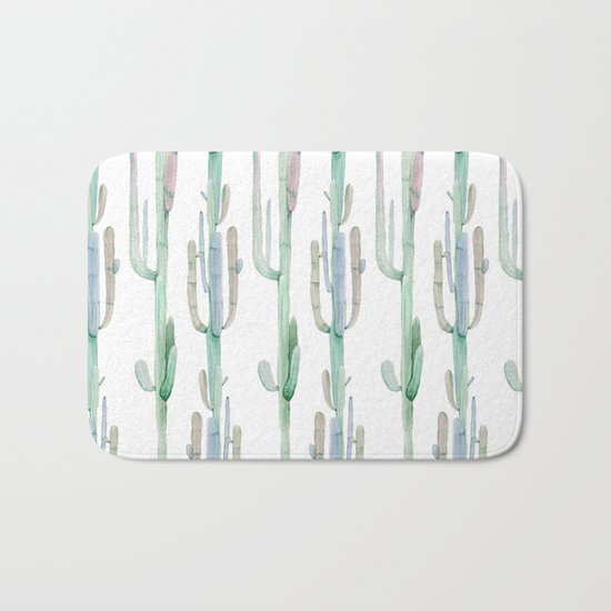 Arizona Wilderness Cactus Pattern Bath Mat