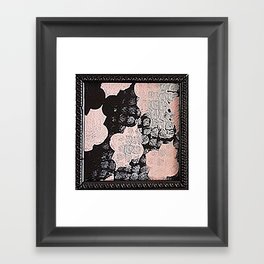 Pink Stencil Framed Art Print