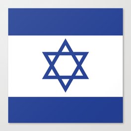 Israel Flag Print Jewish Country Pride Patriotic Pattern Canvas Print