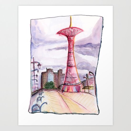 Coney Island: Parachute Jump Art Print