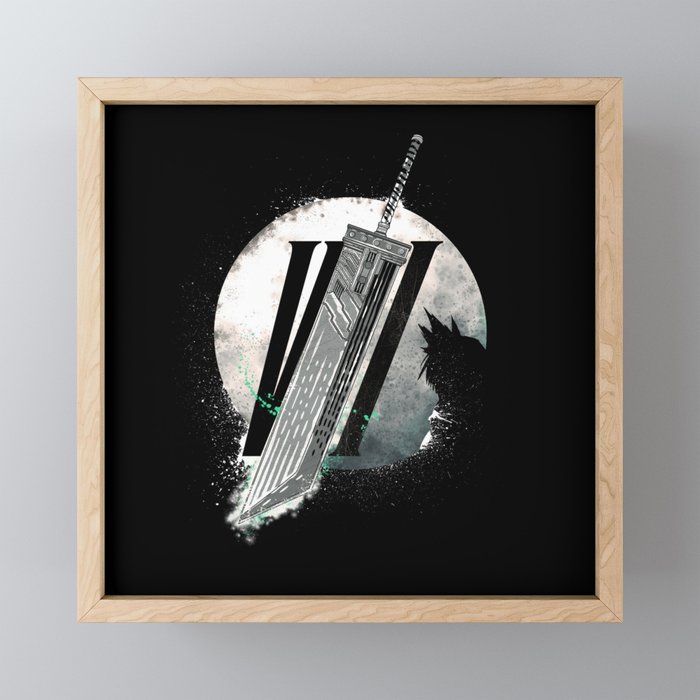 Fantasy Reborn Ff7 Final Fantasy 7 Remake Framed Mini Art Print By Rocketman Light Wood 4 X 4 Shefinds