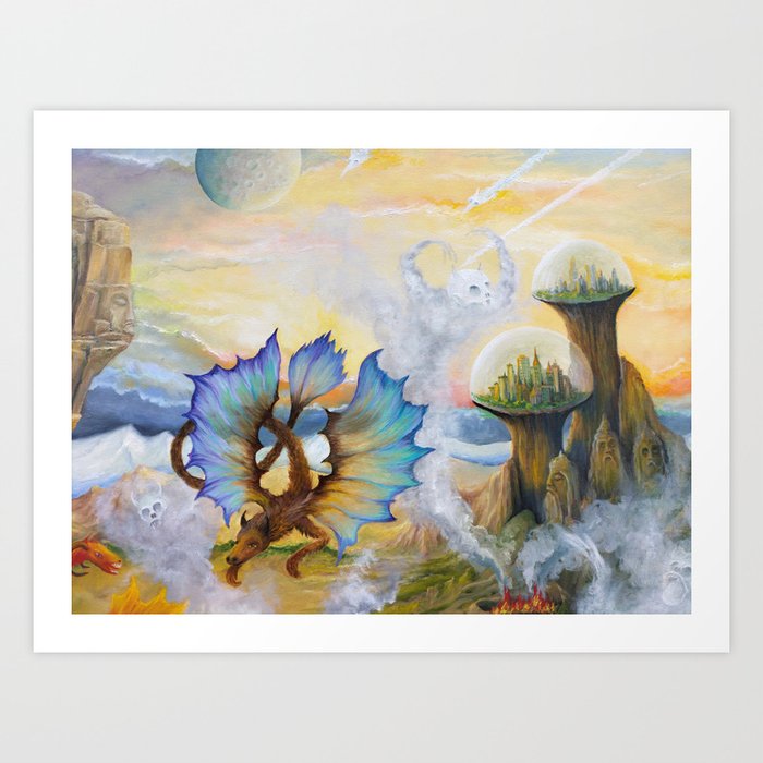 Surrealism and landscape art Gregory Pyra Piro oil painting ref 643835 h Art Print