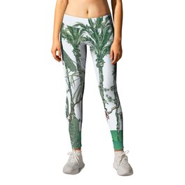 Chinoiserie Tropics Leggings | Wildlife, Leaves, Chinese, Trees, Landscape, Forest, Plants, Panorama, Palms, Tropics 