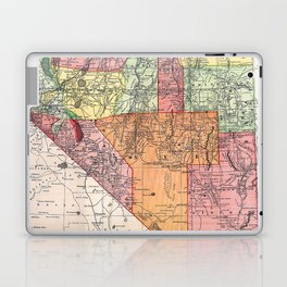 Historical County and Township Map of Nevada 1893 Laptop Skin