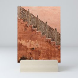 Terracotta wall in Rajasthan, India, travel Photography  Mini Art Print