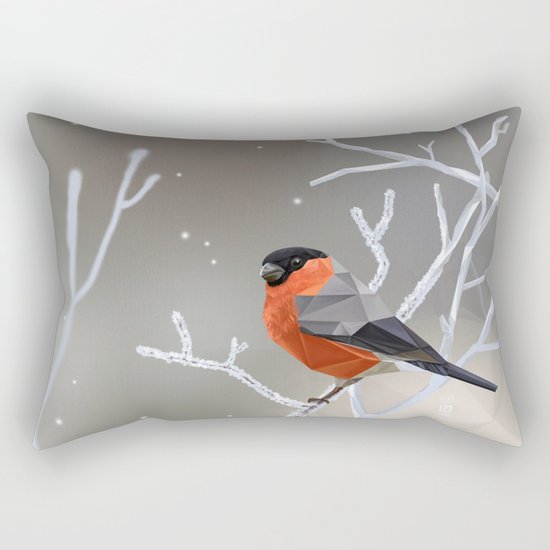 Safe transitions! // (polygonal bull-finch) Rectangular Pillow