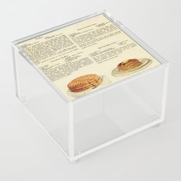 Vintage Breakfast Recipe - Waffles and Pancakes  Acrylic Box