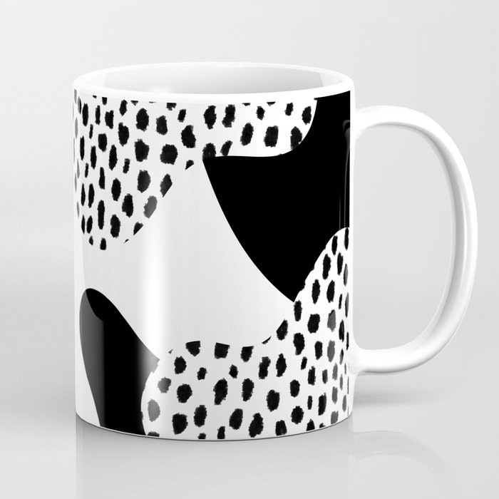 Polka Dot Blobs (Black/White/Dalmatian) Coffee Mug
