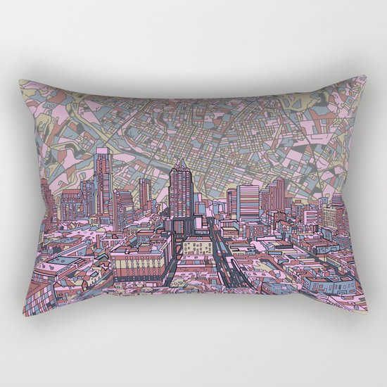 austin texas city skyline Rectangular Pillow