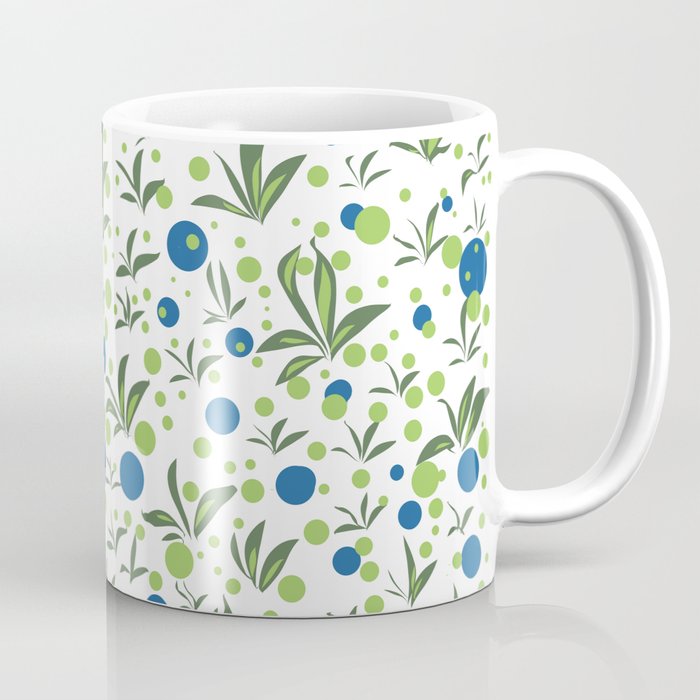 Leaves & Dots Pattern Coffee Mug
