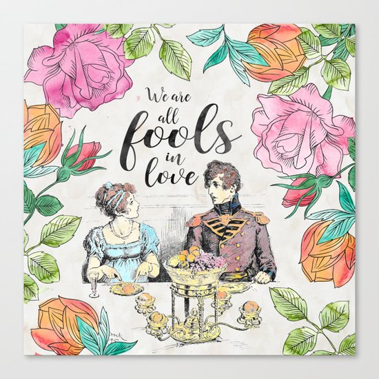 Pride and Prejudice - Fools in Love Canvas Print