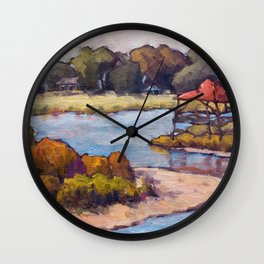 Funky Marsh by John Beard Wall Clock