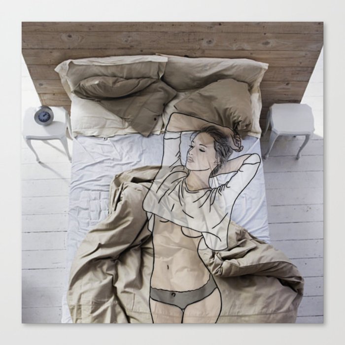 A day in bed Canvas Print