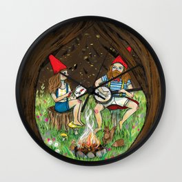 Gnome place like home Wall Clock