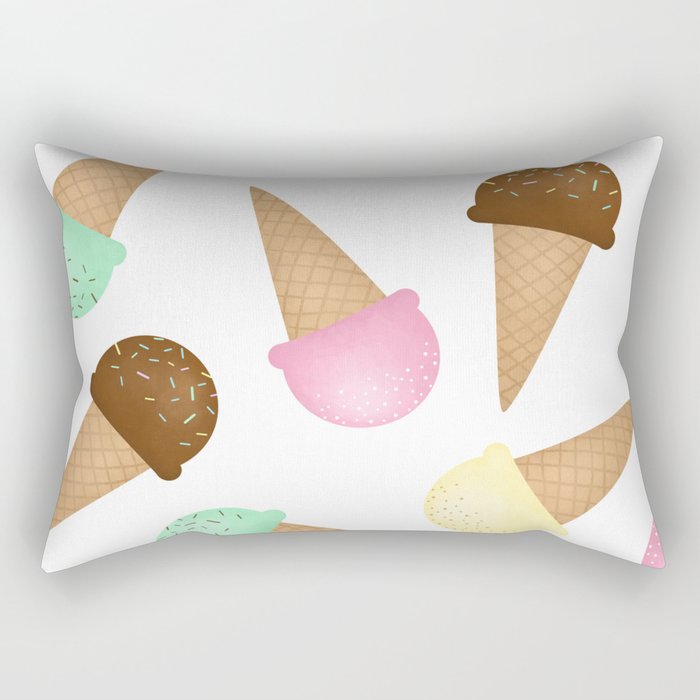 Ice Cream Pattern Rectangular Pillow