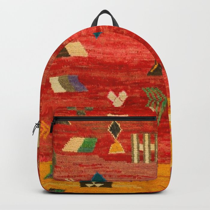 Oriental Orange Moroccan Berber rug Backpack