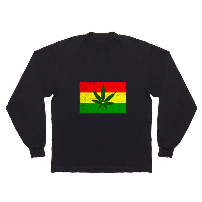 Rastafarian Flag Long Sleeve T Shirt