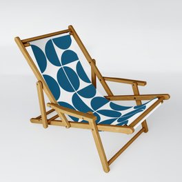 Mid Century Modern Geometric 04 Blue Sling Chair
