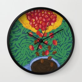 From the coffee bean Wall Clock