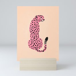 The Stare: Peach Cheetah Edition Mini Art Print