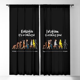 Evolution - it's not looking good Blackout Curtain