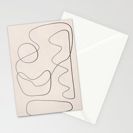 Abstract Line III Stationery Card