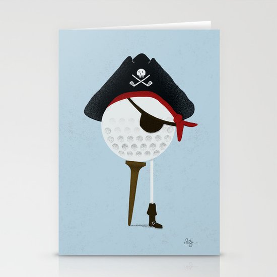 Pirate of the Open Tees Stationery Cards