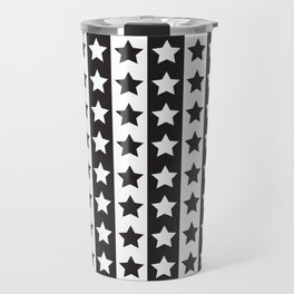 Stars & Stripes - Black & White Modern Art Travel Mug