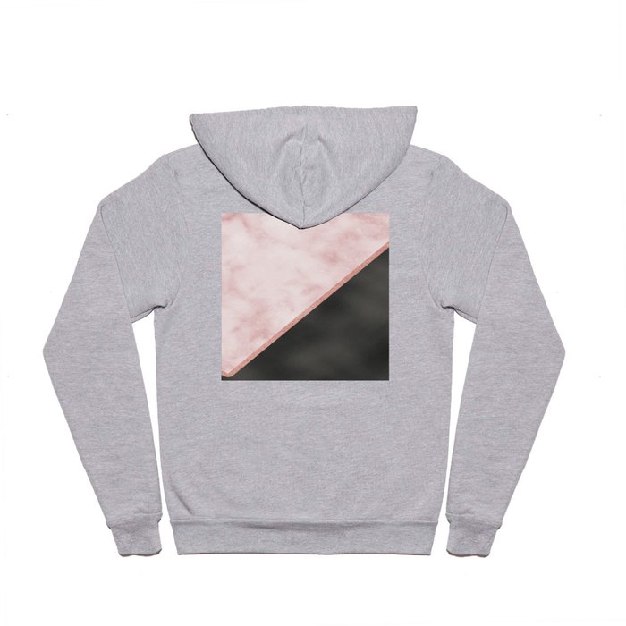 Sivec Rosa marble - black leather Hoody