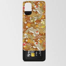 Japanese Koi pattern on Rust color backdrop Android Card Case
