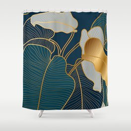 Art deco leaves Shower Curtain