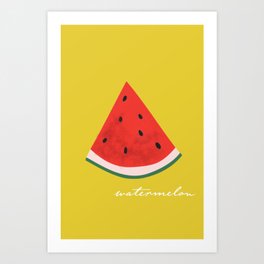 Watermelon Fruit Print Kitchen Decor Art Print