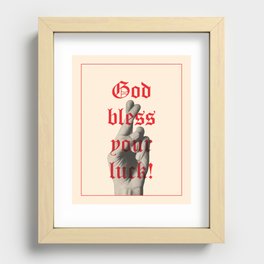God Bless Your Luck Recessed Framed Print