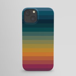 Colorful Abstract Vintage 70s Style Retro Rainbow Summer Stripes iPhone Case
