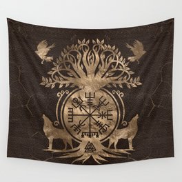Vegvisir - Viking Compass Ornament Wall Tapestry