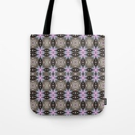 Symmetrical Stars of Pink and Green Geometric Pattern Tote Bag