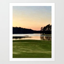 Sunset on the Golf Course Art Print