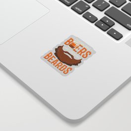 Beers And Beards Sticker