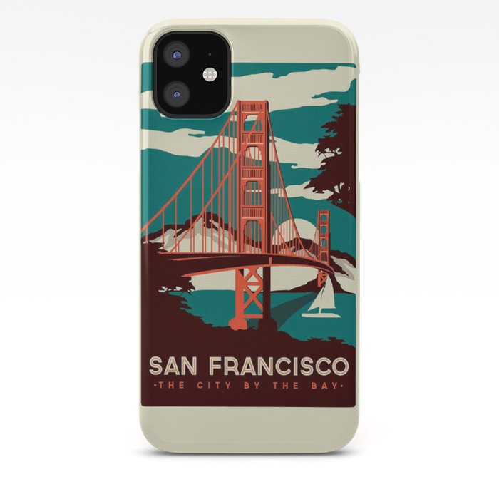 vintage poster san francisco iPhone Case by galaxycases | Society6