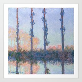 The Four Trees by Claude Monet Art Print