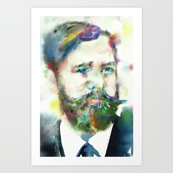 Sigmund Freud Watercolor Portrait 1 Art Print By Lautir Society6