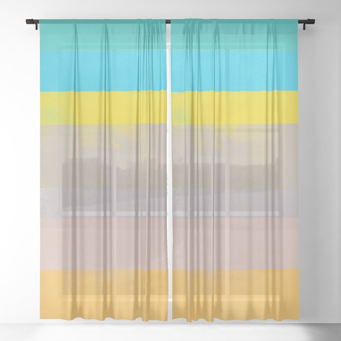 stripe study 6 Sheer Curtain