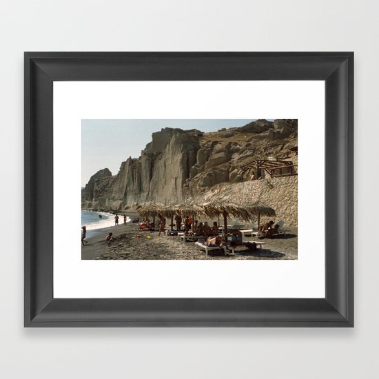 Eros Beach, Santorini Framed Art Print